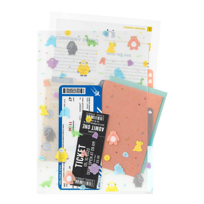 3-Pocket Clear Folder A4 Monster
