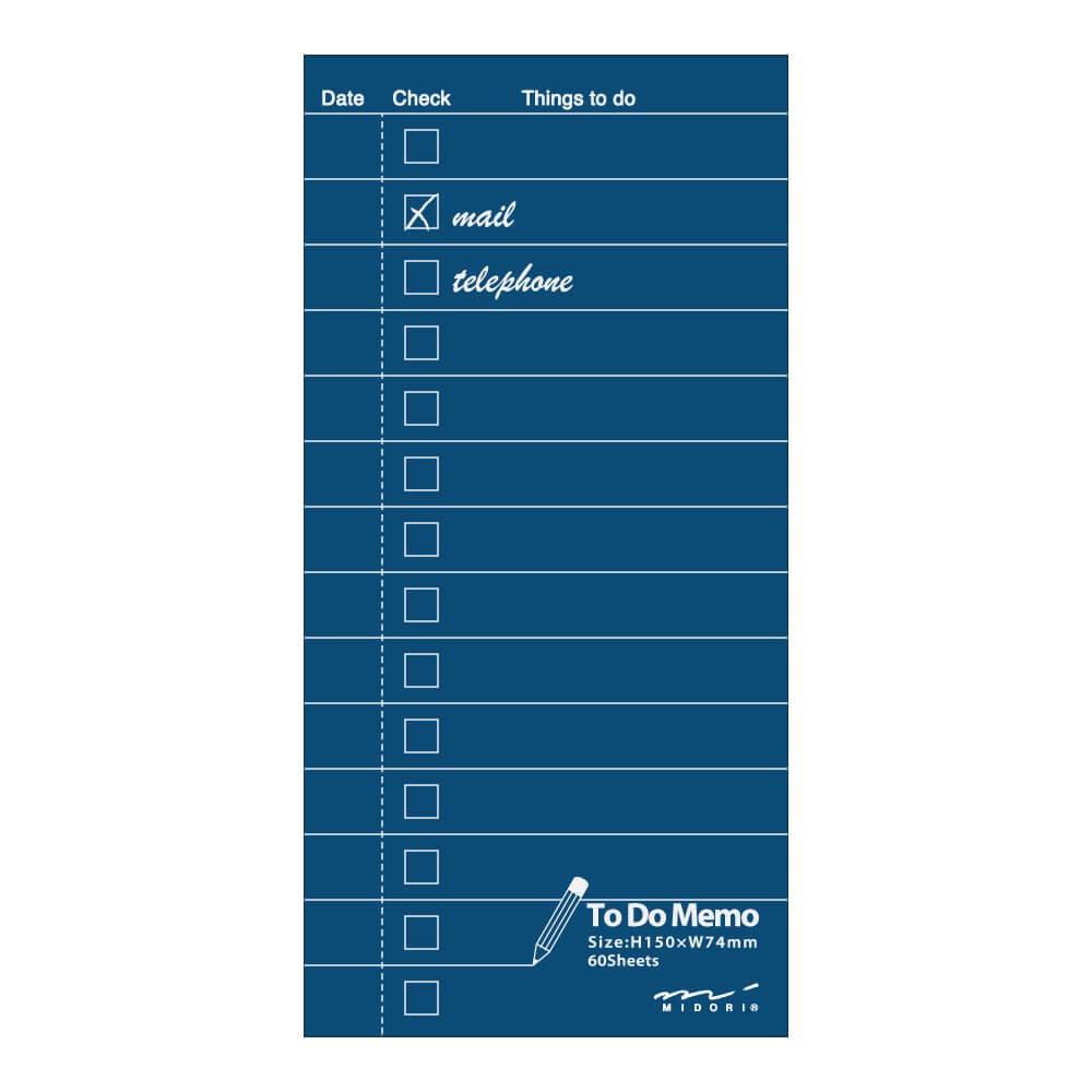Memo Pad To-do List Navy