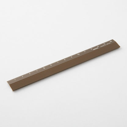 Midori aluminum ruler brown