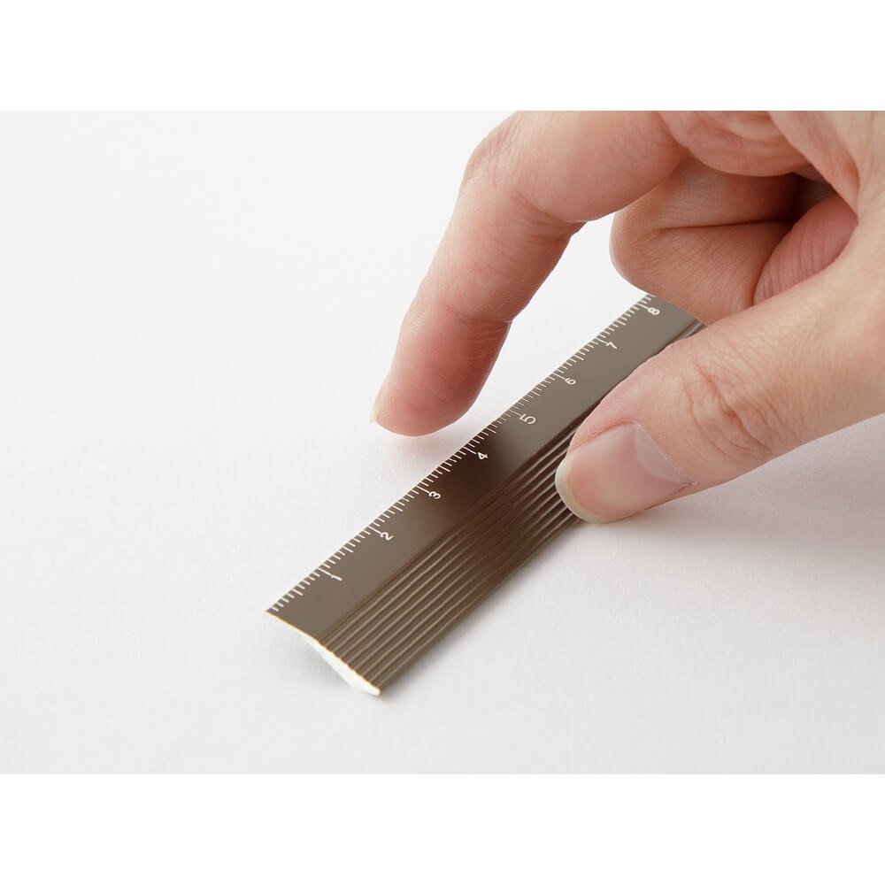 Midori aluminum ruler brown