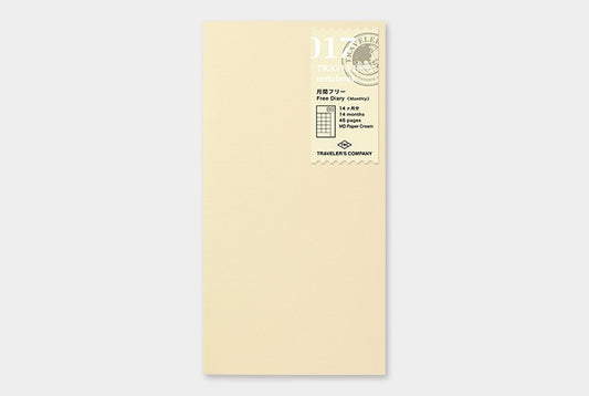 Traveler's Notebook Refill 017: Monthly Undated Planner