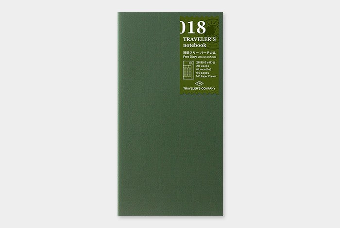 Traveler's Notebook Refill 018: Weekly Undated Diary