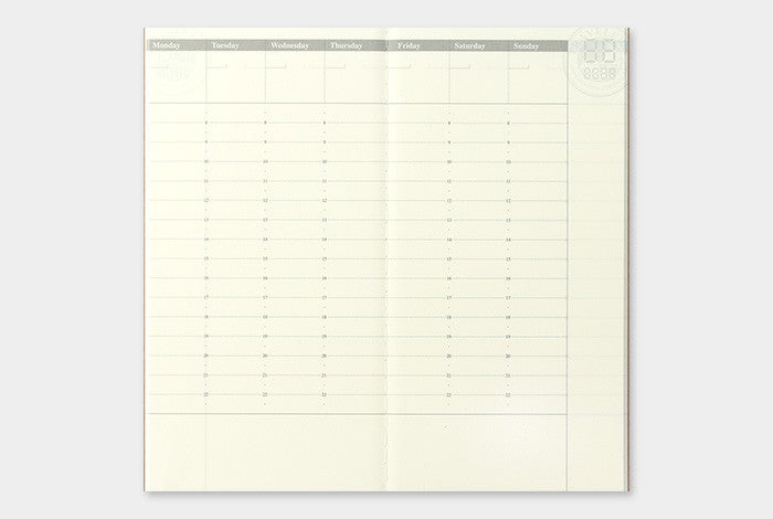 Traveler's Notebook Refill 018: Weekly Undated Diary