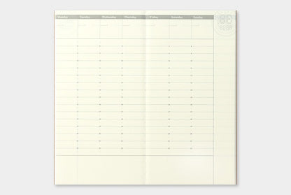 Traveler's Notebook Refill 018: Weekly Undated Diary