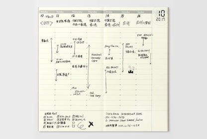 Traveler's Notebook Refill 018: Weekly Undated Diary