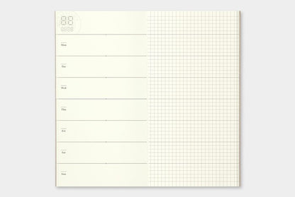 Traveler's Notebook Refill 019: Weekly Diary + Memo (Perpetual Calendar)