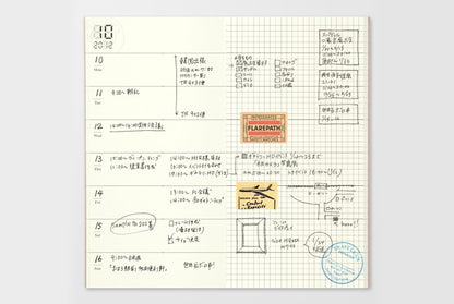 Traveler's Notebook Refill 019: Weekly Diary + Memo (Perpetual Calendar)