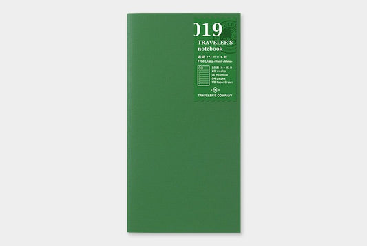 Traveler's Notebook Refill 019: Weekly Diary + Memo (Perpetual Calendar)