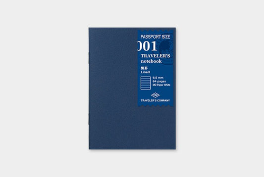 Traveler's Notebook Refill 001 (Passport size): Lined notebook