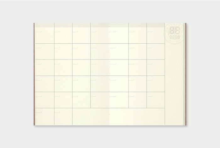 Traveler's Notebook Refill 006 (Passport Size): Monthly Undated Planner