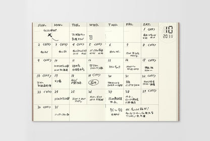 Traveler's Notebook Refill 006 (Passport Size): Monthly Undated Planner
