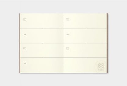 Traveler's Notebook Refill 007 (Passport Size): Weekly Perpetual Calendar
