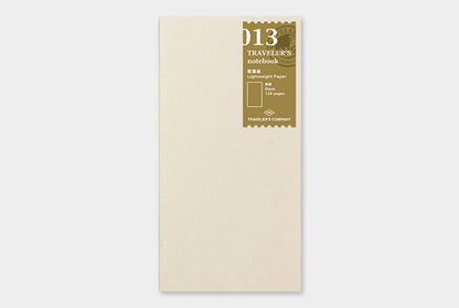 Traveler's Notebook Refill 013: Lightweight Paper Notebook