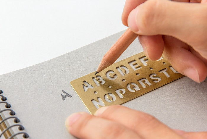 TRC BRASS ALPHABET bookmark