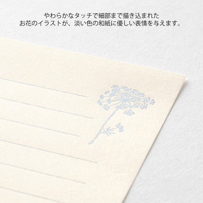 Mini papeteria z papieru Washi Midori | Biała