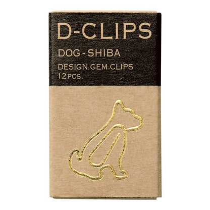 Midori D-Clips Mini Shiba Dog Paper Clips