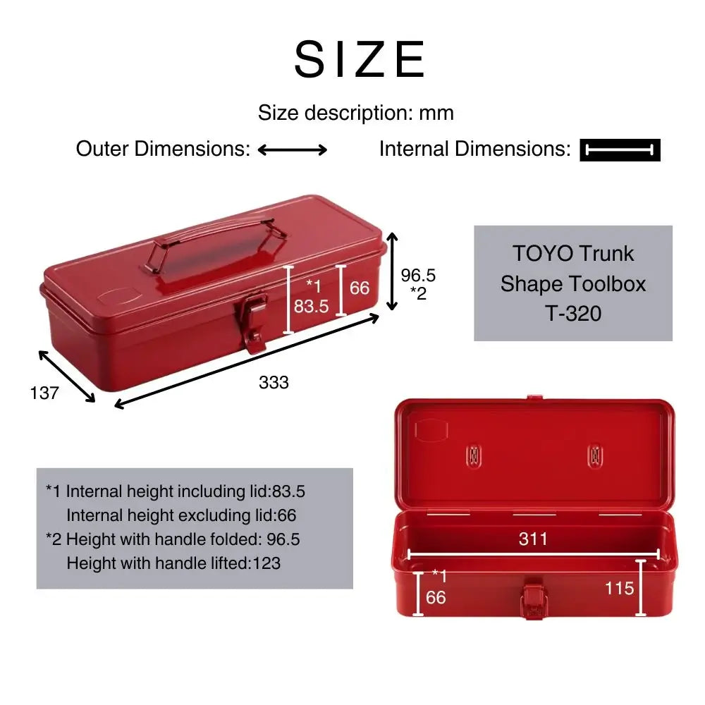 Trunk Shape Toolbox Toyo Steel T-320 | Błękit lodowcowa